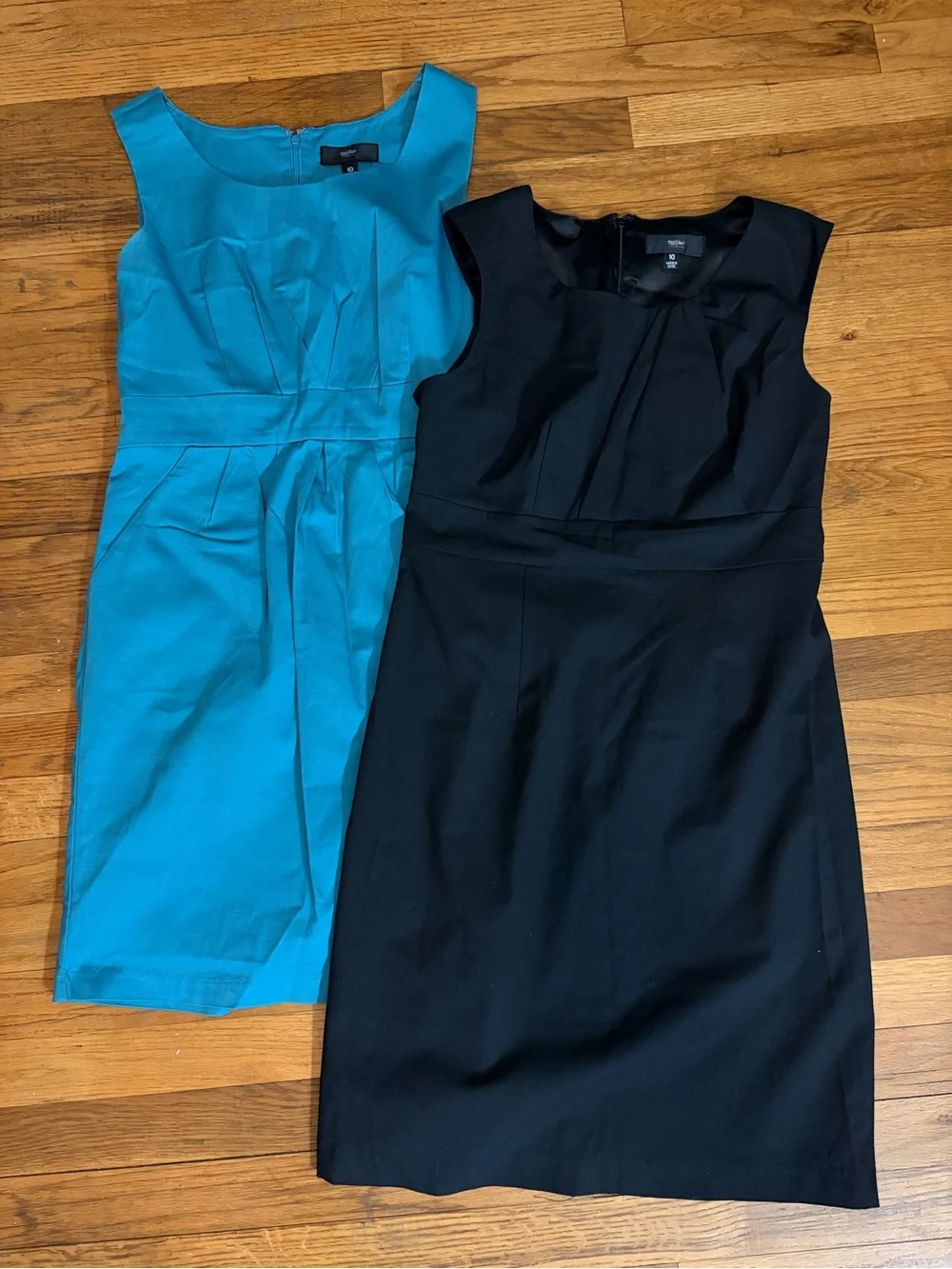 Mossimo Size 10 Sheath Dress Bundle - Black & Teal (Set of 2)⁠